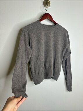 Madewell 100% Cashmere Neutral Ribbed Long Sleeve Knit Sweater Size Small